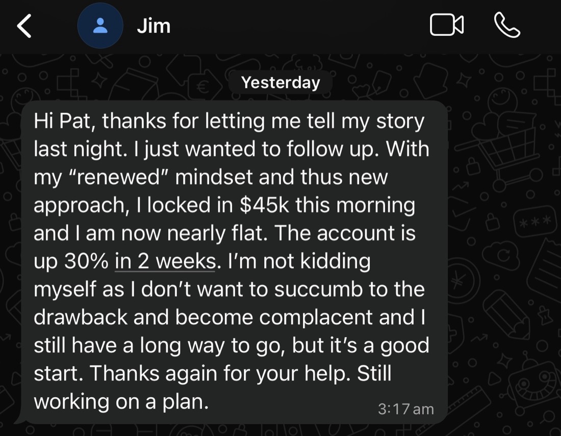 Jim secured $45,000