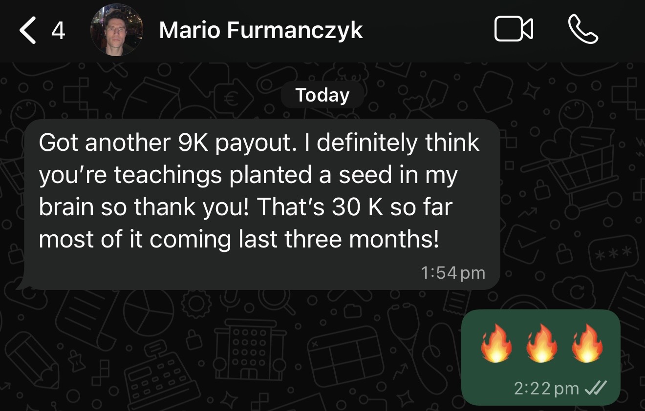Mario Furmanczyk payout