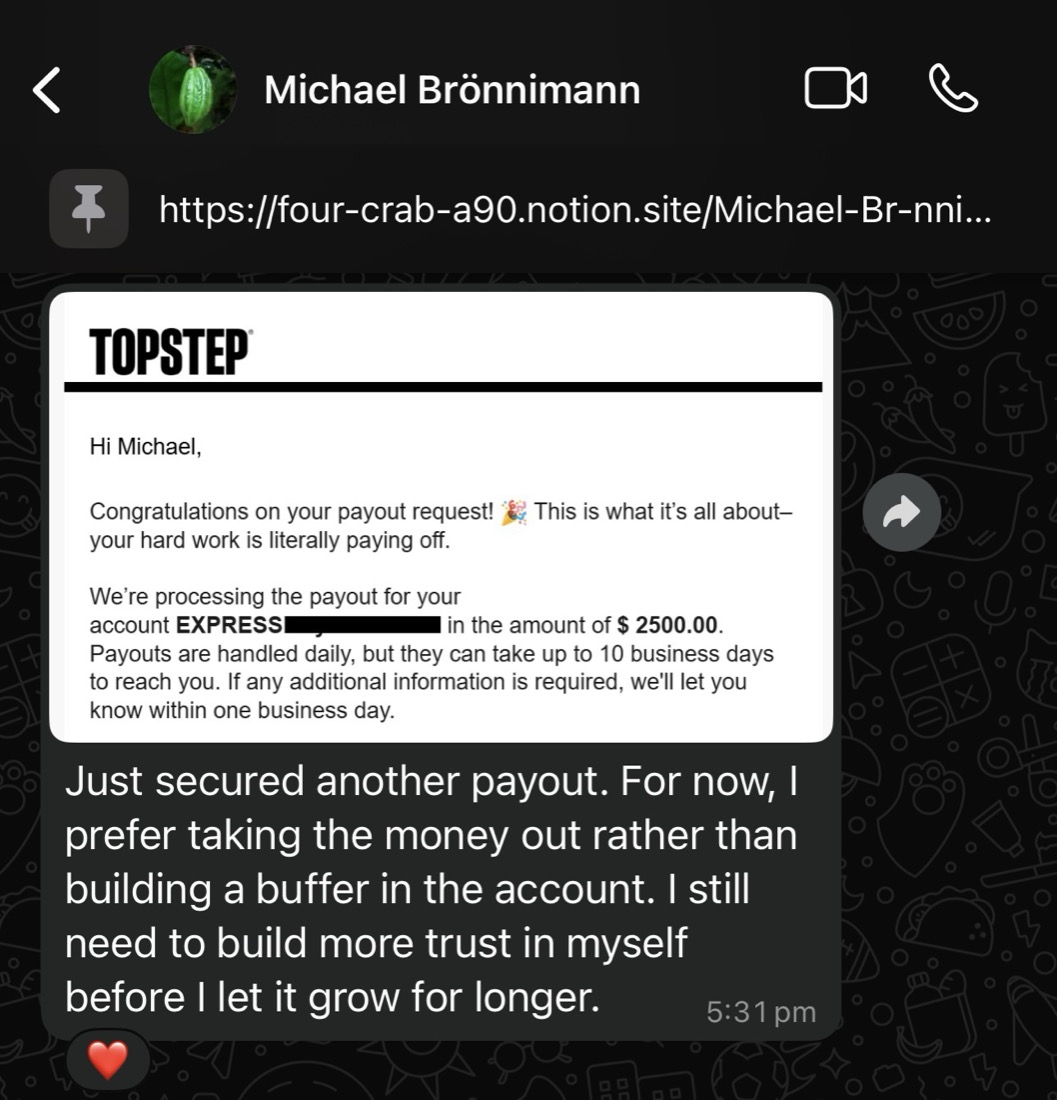 Michael Brönnimann payout
